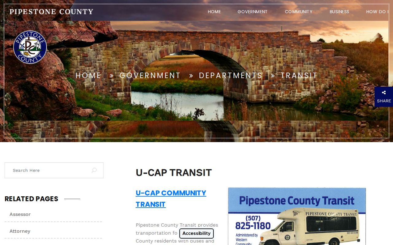 Pipestone County transit information for travel after release